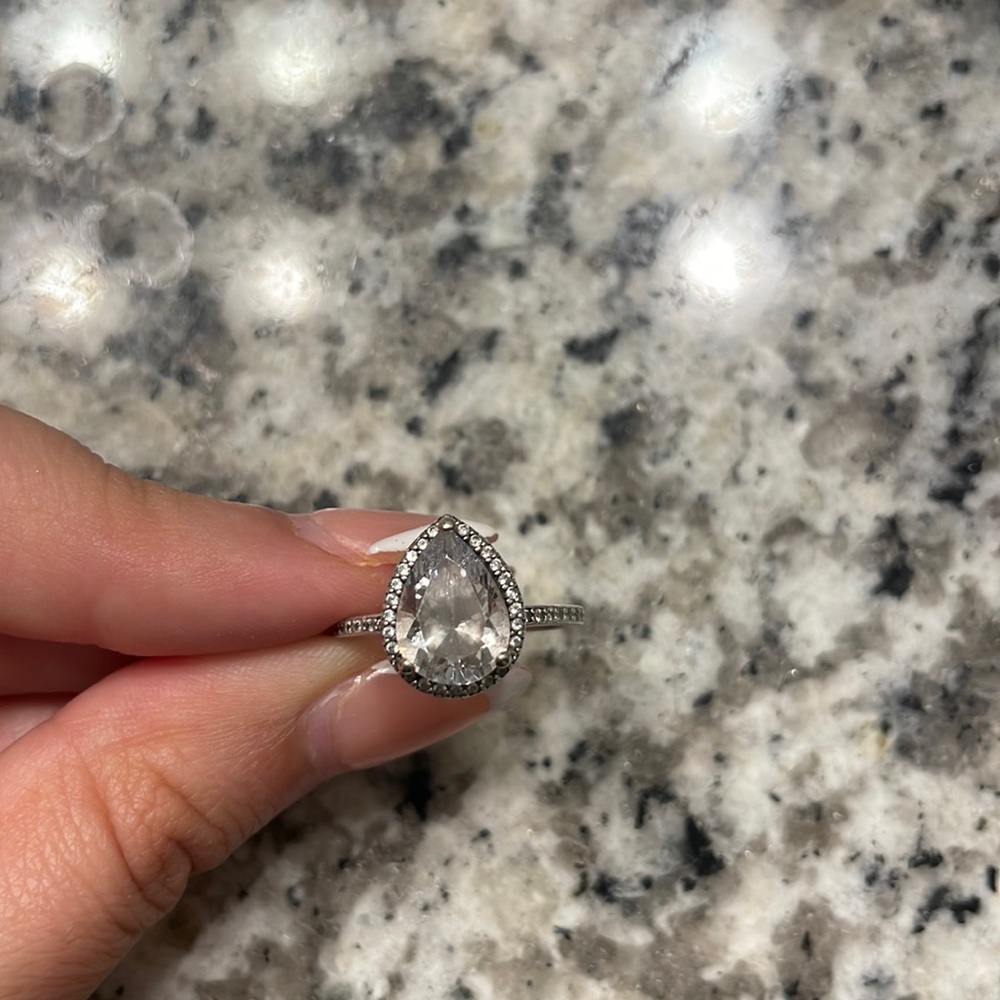 Pandora pear shape promise ring